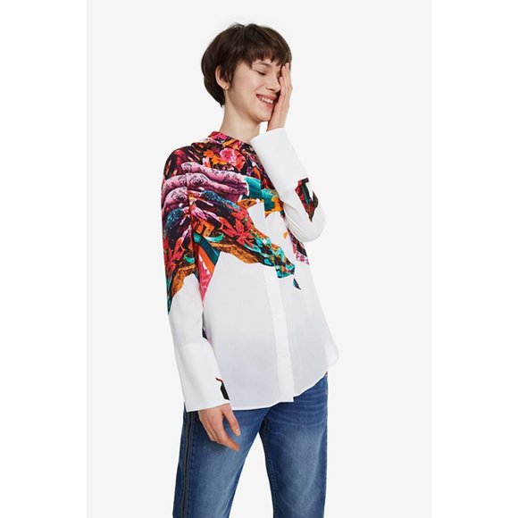 Desigual Phokara Button Down Blouse - Picture 1 of 16